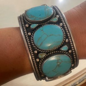 Silver and Turquoise Cuff Bracelet
